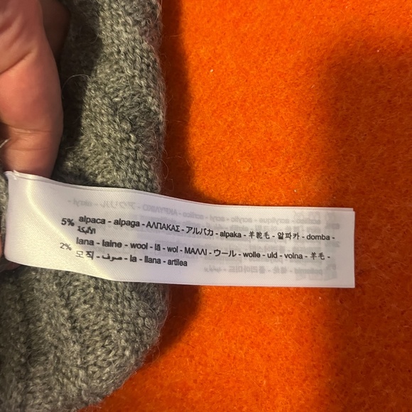 Zara gray wool alpaca blend balloon sleeve sweater NWT - Picture 7 of 8